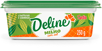 pote de margarina deline sabor milho de 250 gramas