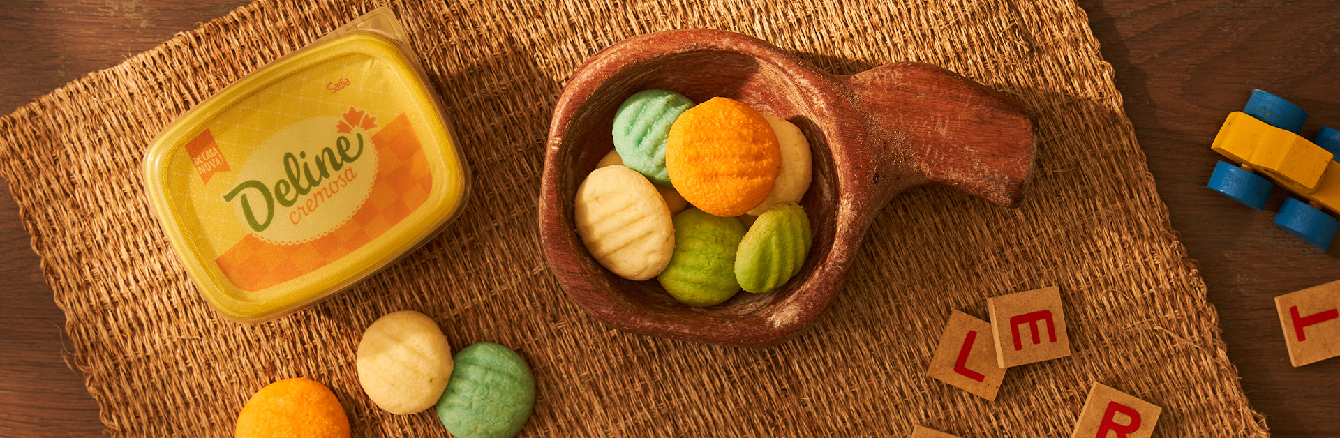 Receita: Biscoito Sequilho Colorido com Raspas de Limão