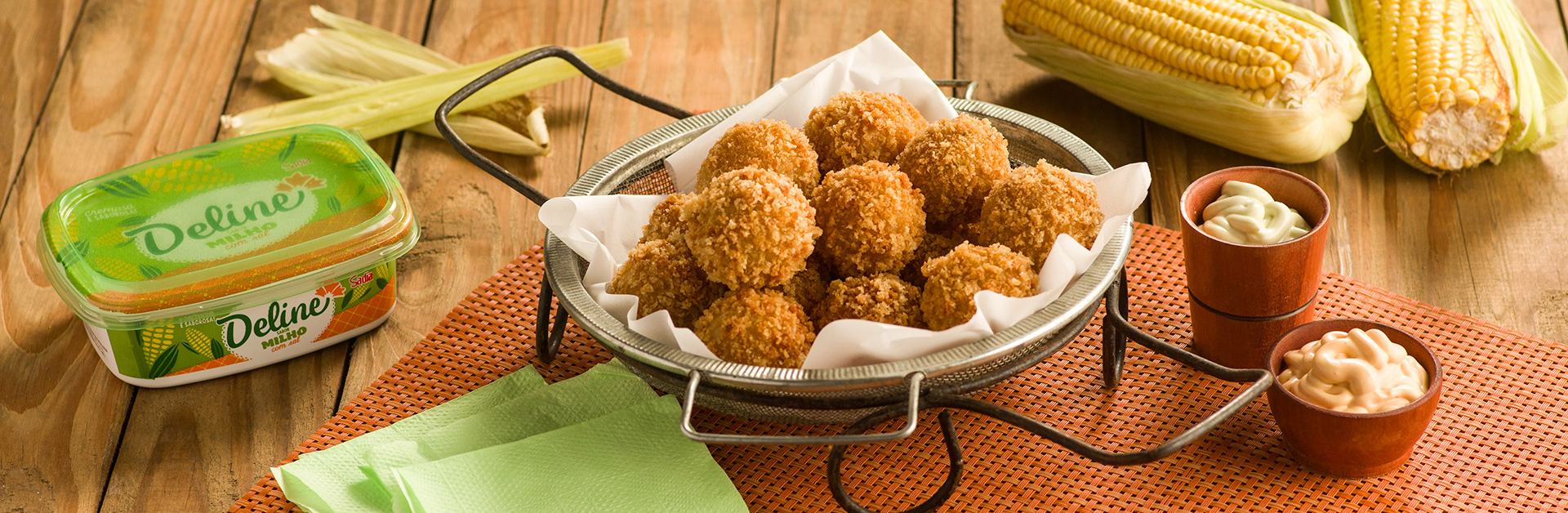 Receita: Bolinho Crocante de Milho com Queijo Marajó