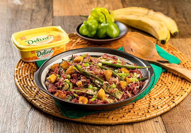 Receita: Carne Seca com Quiabo Frito e Banana