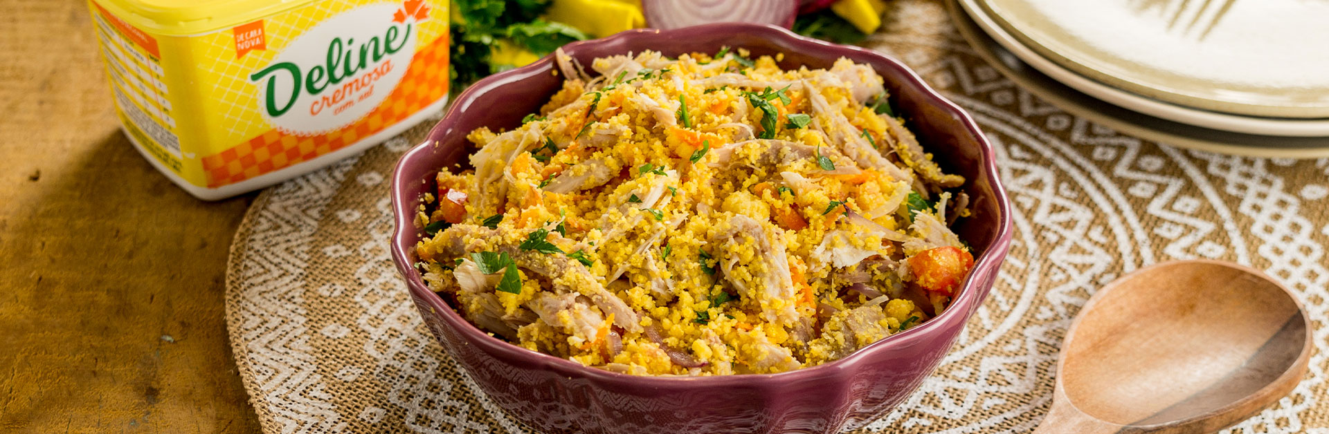 Receita: Cuscuz com Carne de Peru