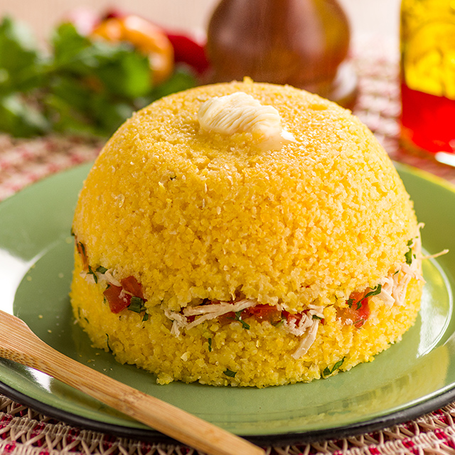 Receita: Cuscuz Recheado de Frango 