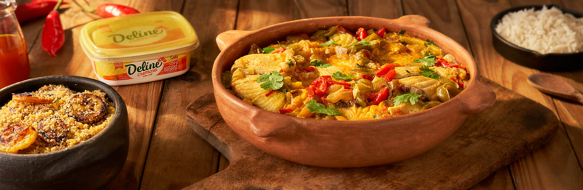 Receita: Moqueca de Cação com Farofa de Banana-da-terra