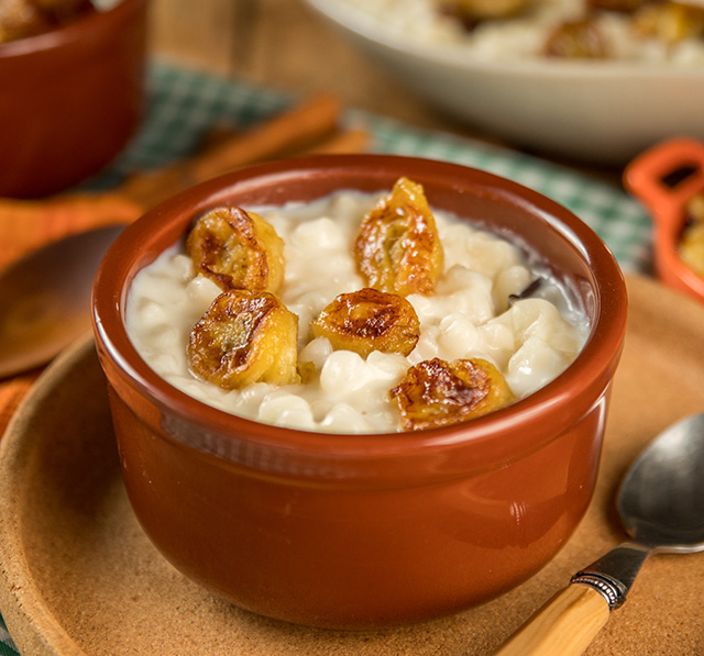 Receita: Mungunzá (Milho Branco) com Banana Caramelada