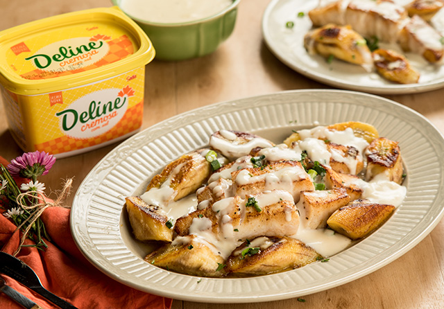 Receita: Peixe com Banana ao Molho Bechamel