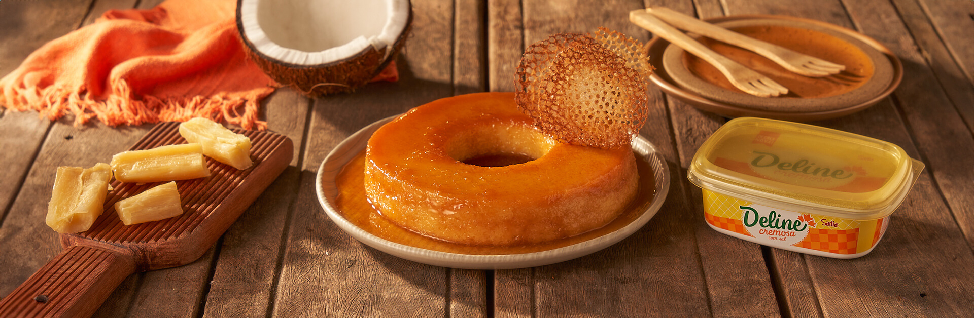 Receita: Pudim de Mandioca com Coco