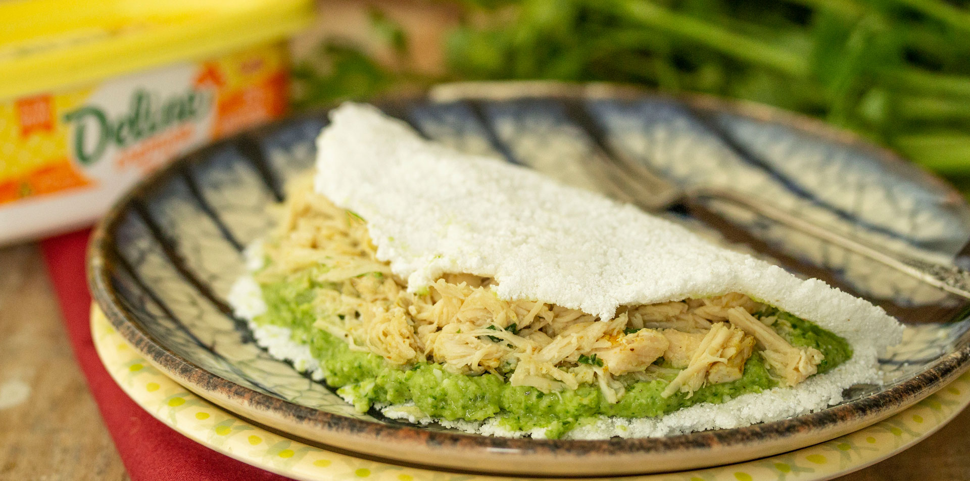 Deline Nossas receitas Tapioca de frango Deline Nossas receitas Tapioca de frango